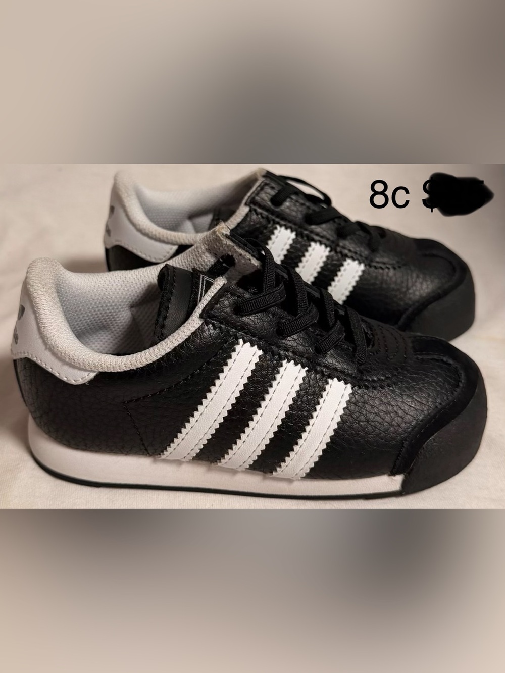 adidas Black & White Kids Retro Stripe Sneakers